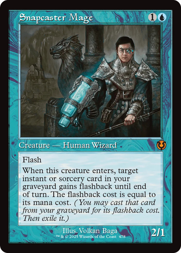 MTG Snapcaster Mage Retro Frame 478 Foil quasi nuovo Innistrad Remastered Mythic