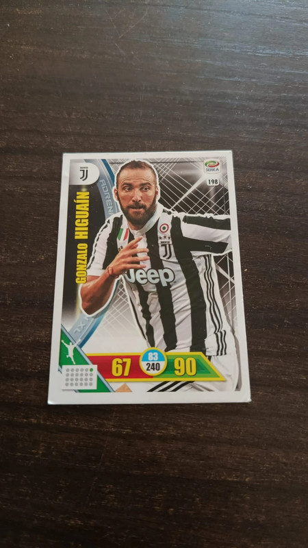 card calciatori adrenalyn 2017-18 higuain juventus 198 panini