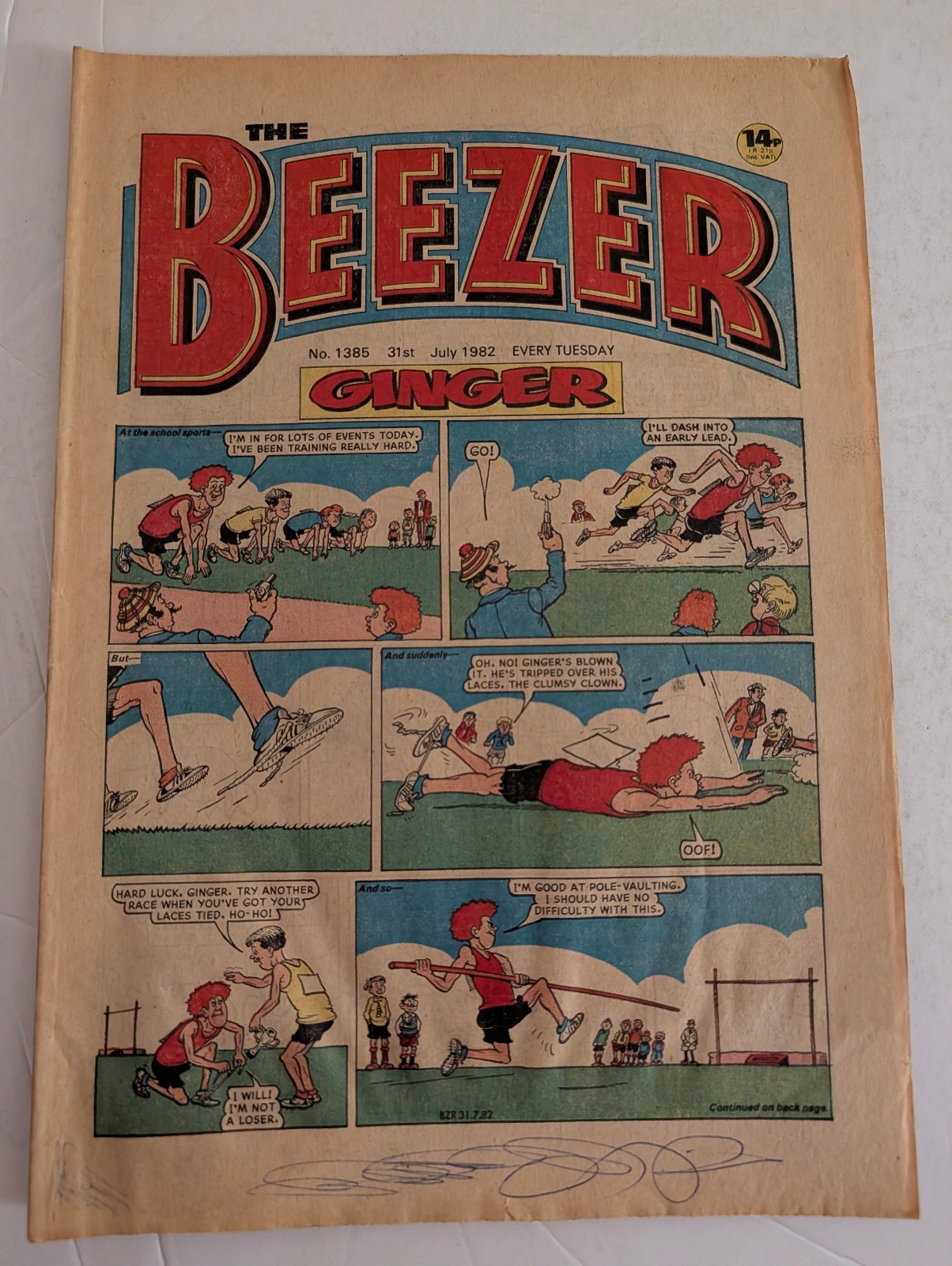 The Beezer Comic No 1385, July 31st 1982.