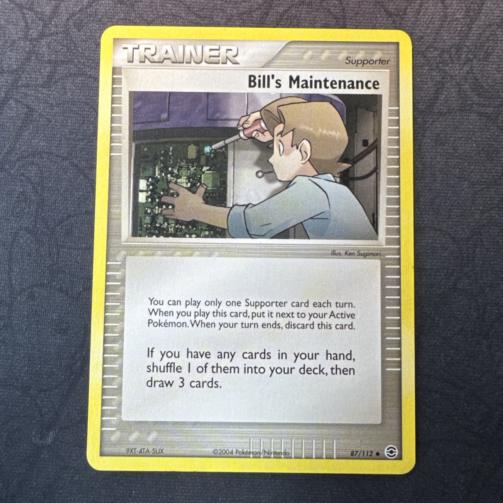 Bill's Maintenance 87/112 EX Rosso Fuoco e Verde Foglia Pokemon