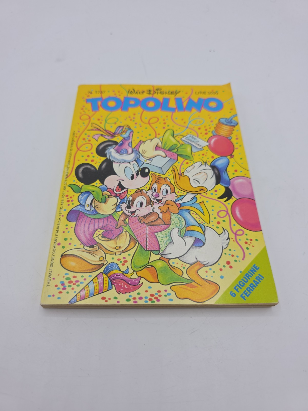 TOPOLINO 1787 CON FIGURINE ADESIVE FERRARI WALT DISNEY ITALIA