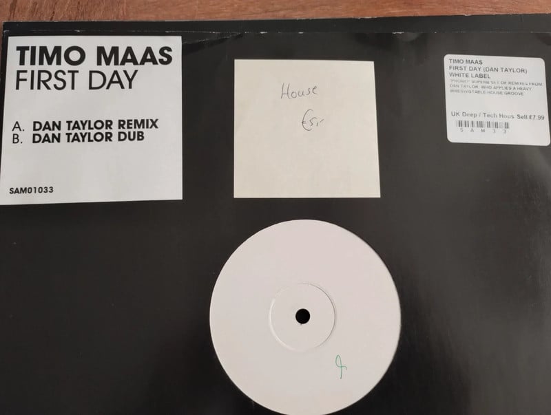 Timo Maas - First Day (Dan Taylor 12" Remix) White Label