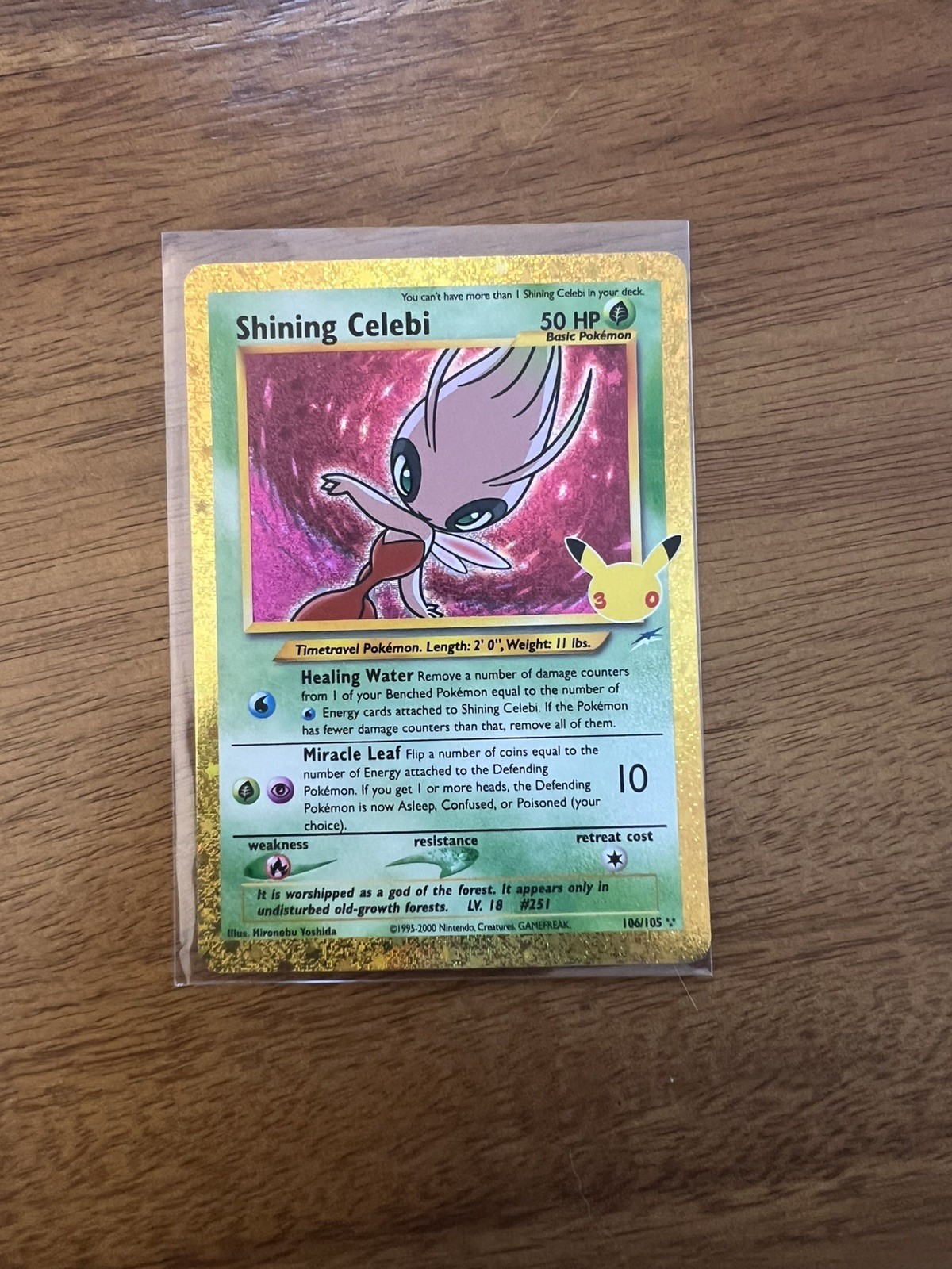 Shining Celebi 106/105 Pokémon 30th Celebration Classic Collection Near Mint