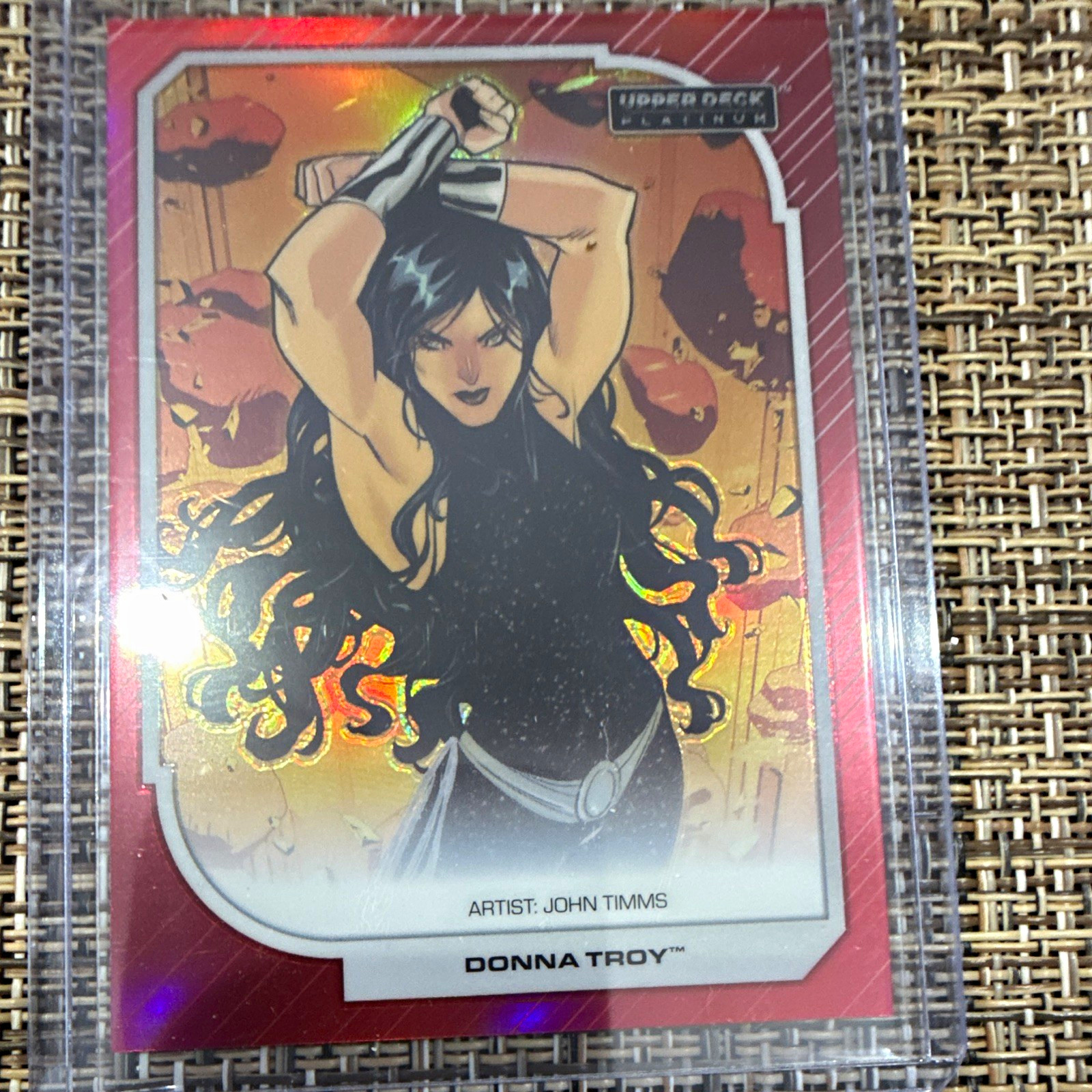 Upper Deck Platinum DC 2024 Donna Troy Red Rainbow Parallel #47 John Timms