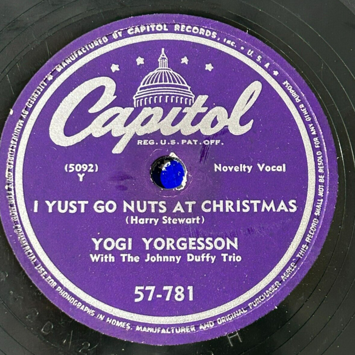Yogi Yorgesson Nuts at Christmas / Yingle Bells Novelty Humor Capitol 78