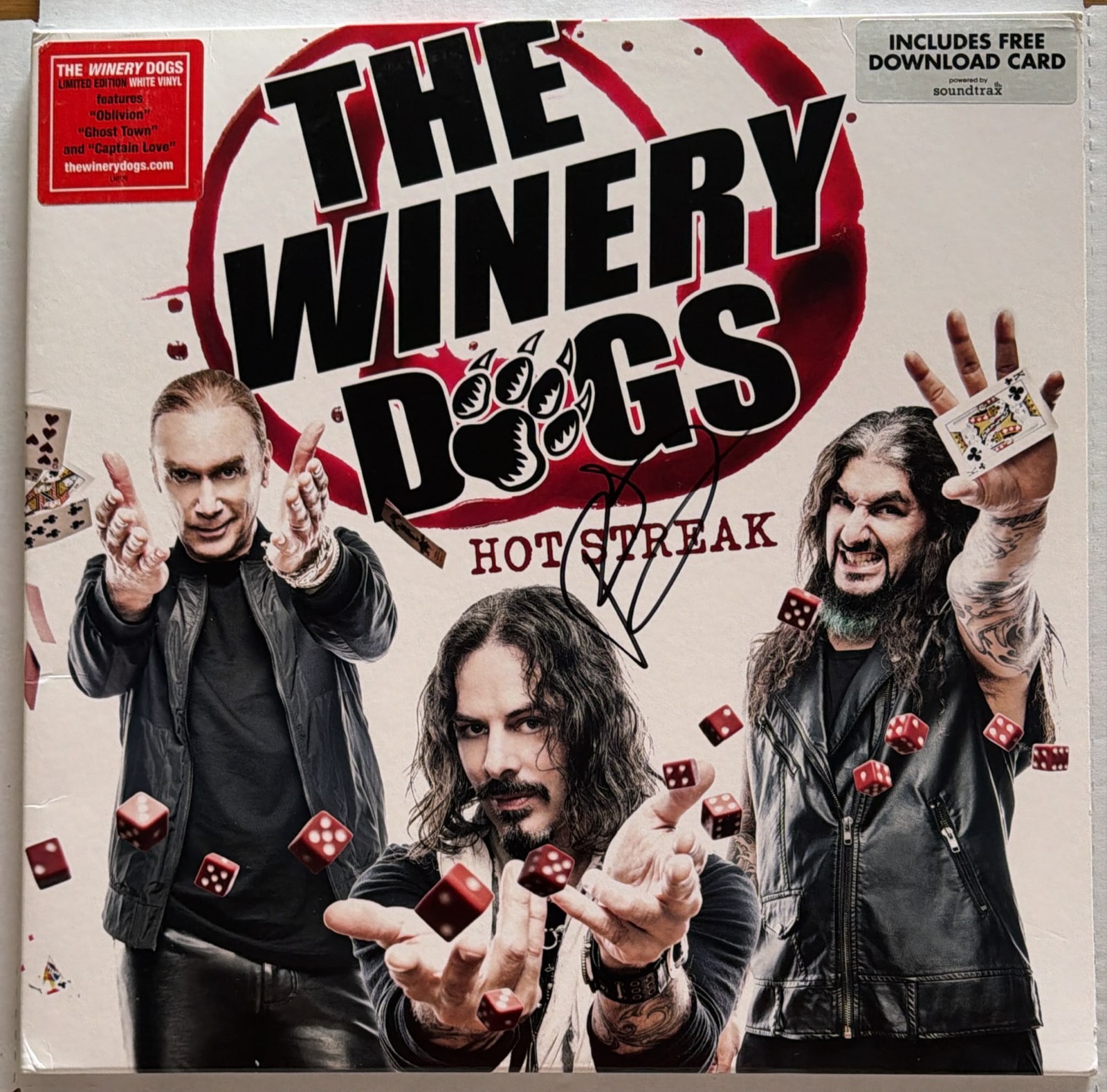 The Winery Dogs – Hot Streak 2015 Double  White Vinyl Signed by Richie Kotzen