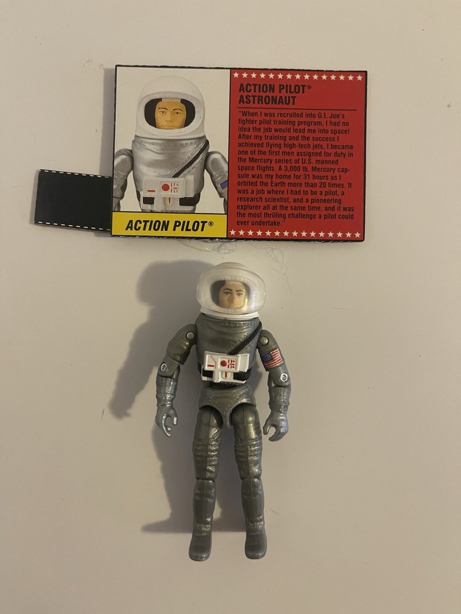 GI JOE ~ 1994 ACTION TEAM PILOTA ASTRONAUTA ~ Figurina e scheda