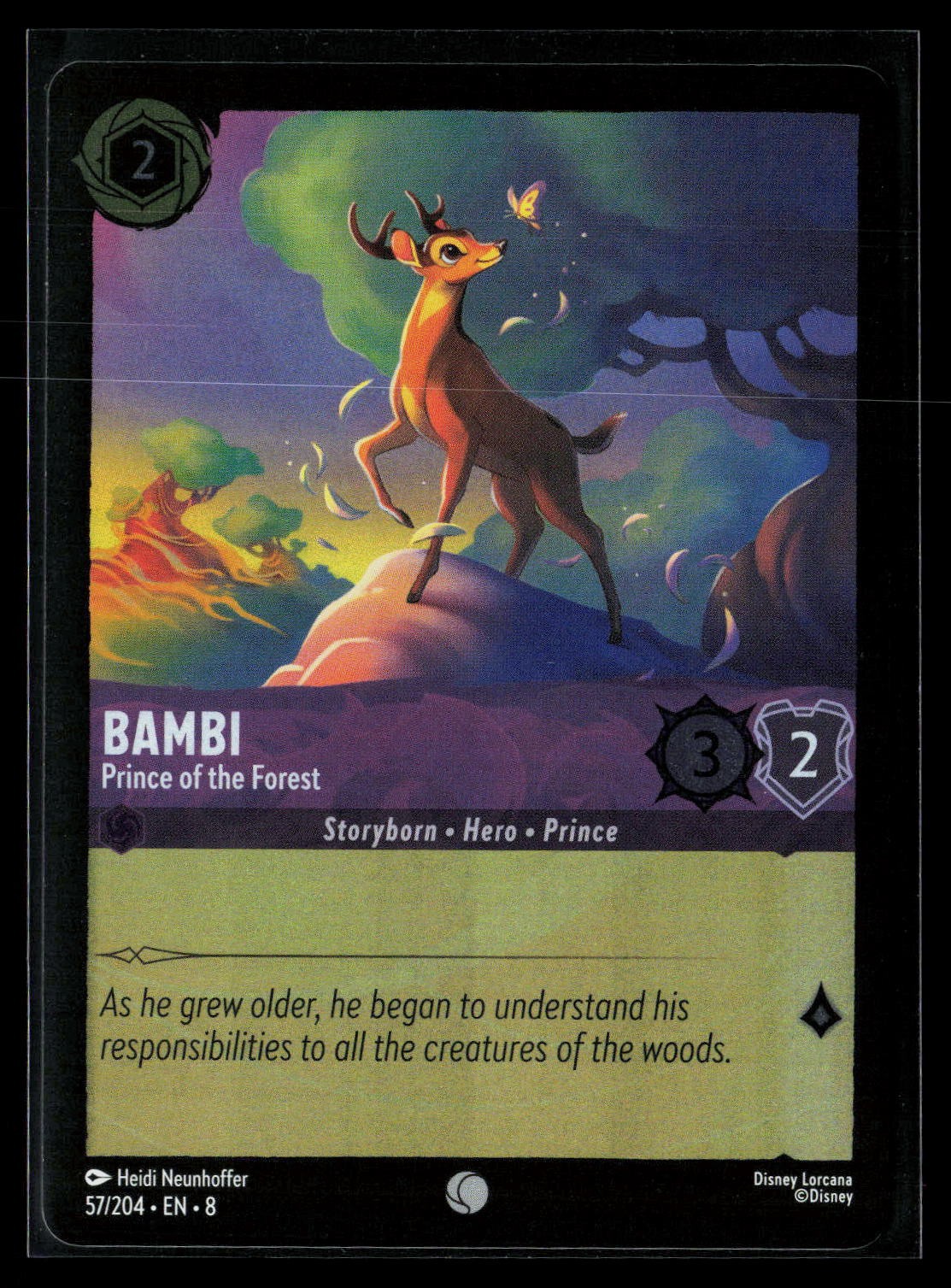 Bambi - Prince of the Forest 57/204 Common Foil Reign of Jafar Lorcana NM