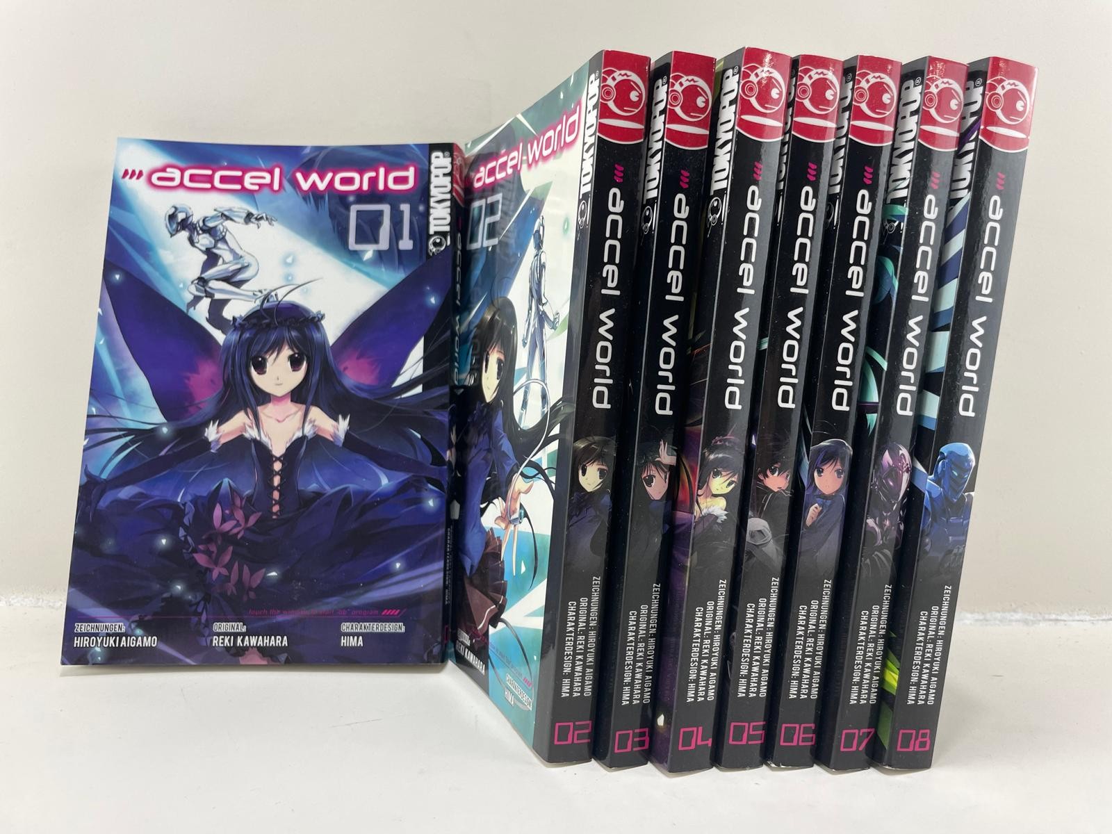 accel world 1-8 set completo, action manga, buone condizioni, tedesco, SAO
