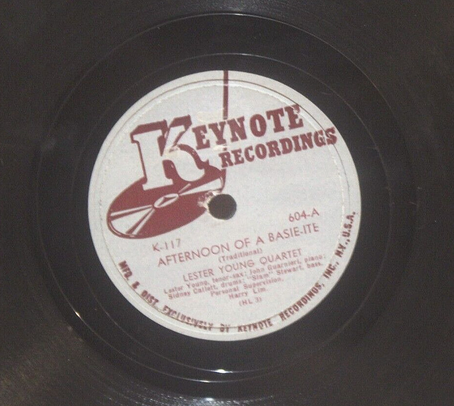 Lester Young Afternoon Of A Basie-Ite / Sometimes I'm Happy 10" 78 1944 K-117