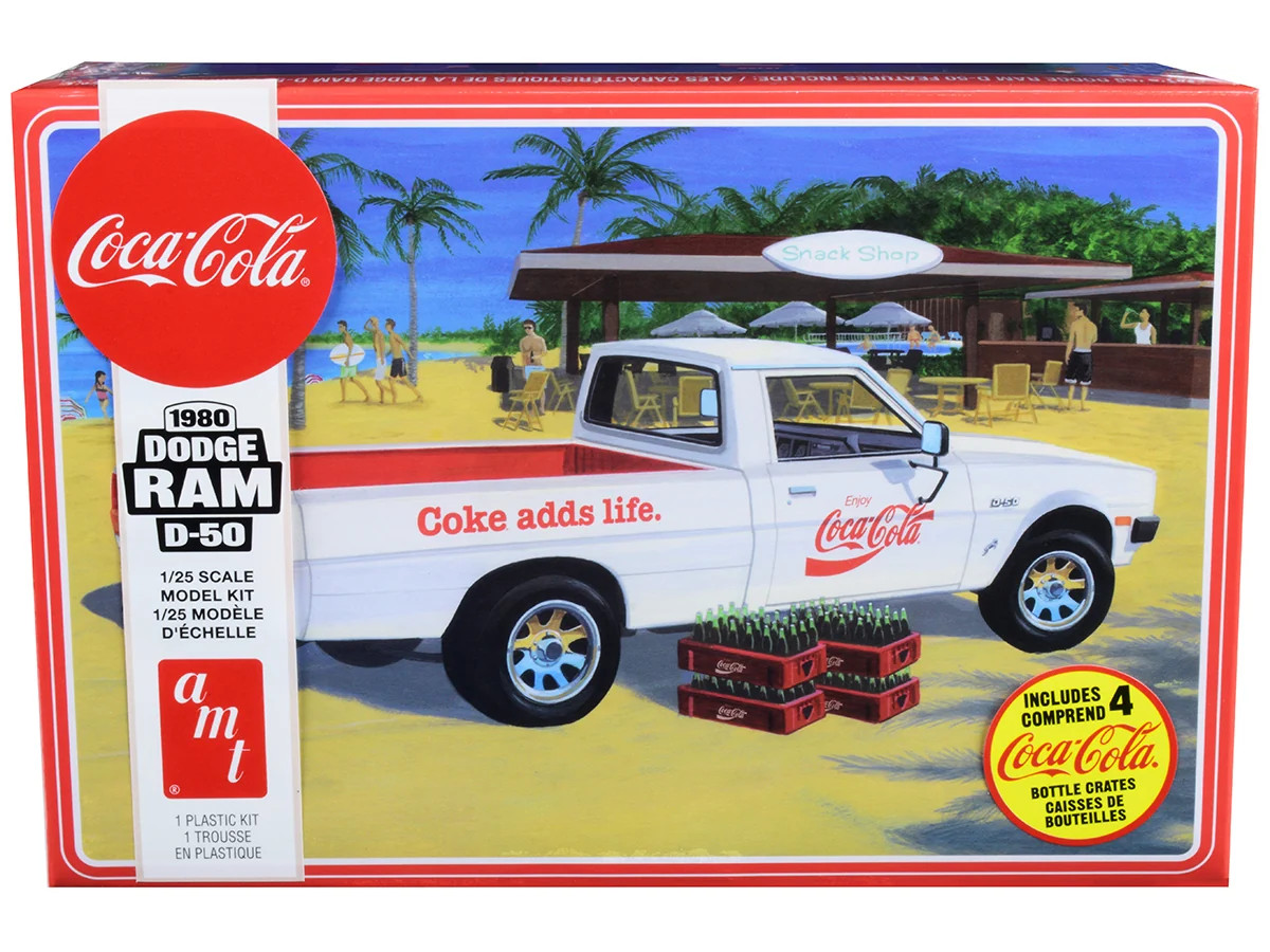 Skill 3 Model Kit 1980 Dodge Ram D-50 Pickup Camion Scala 1/25 Model Kit - AMT