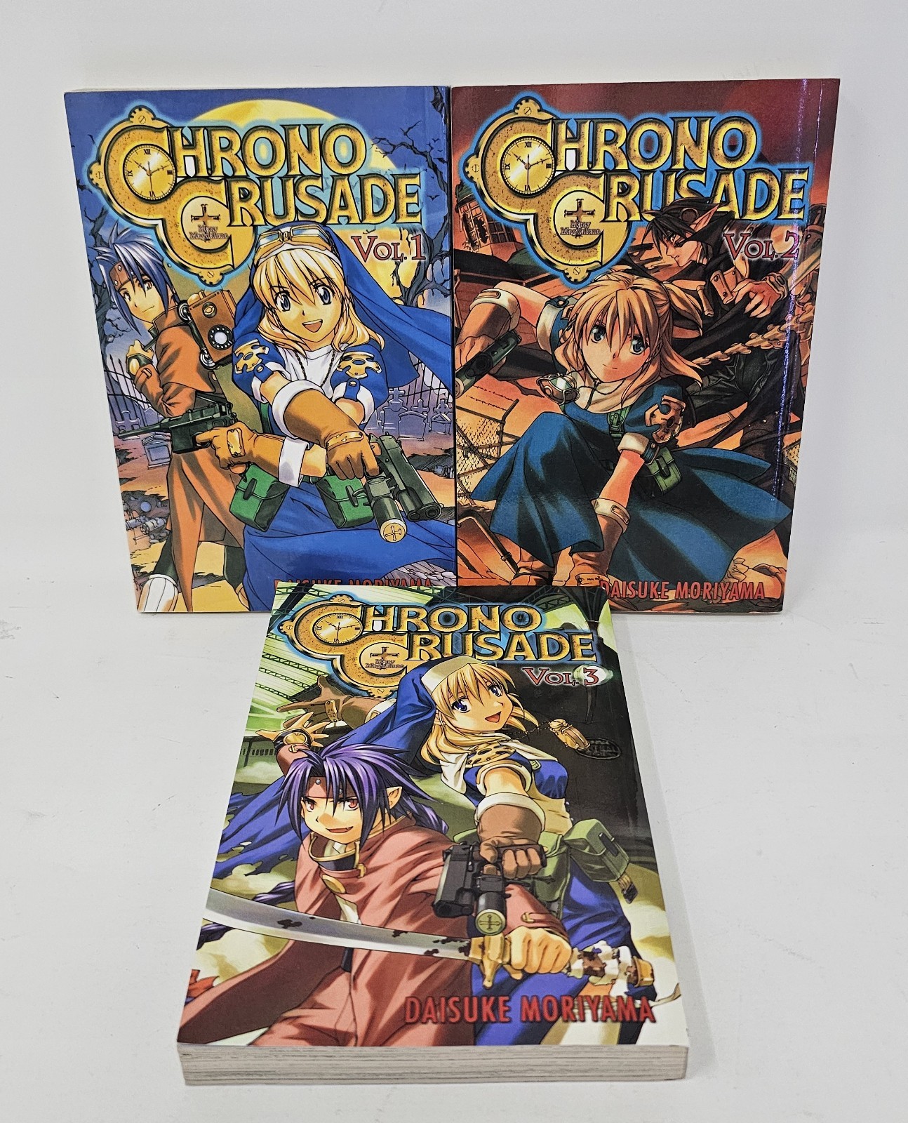 Chrono Crusade Vol 1-3 Manga English Lot Bundle OOP 1st Print Vintage VTG RARE