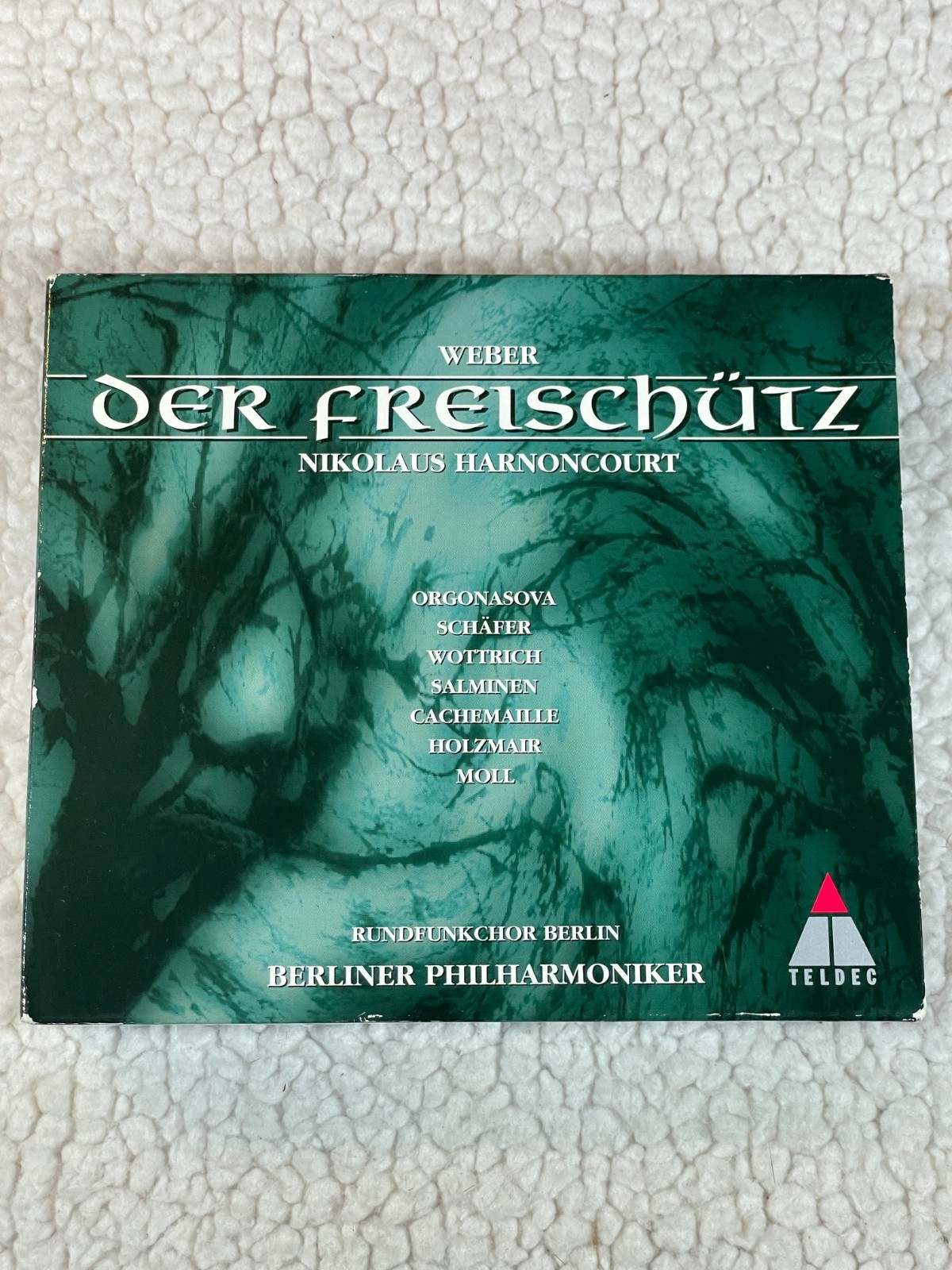 Teldec Weber Der Freischutz Orgonasova Harnoncourt Berliner 2 CD Box Set
