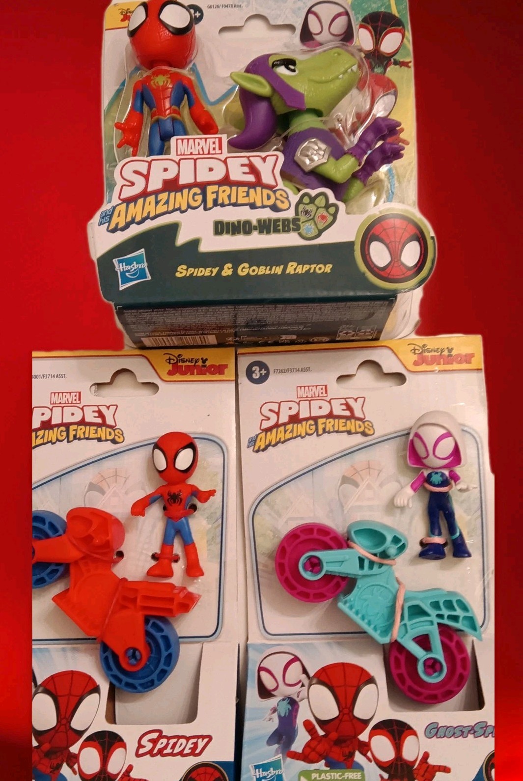NIB Set of 3 "Spidey And His Amazing Friends" - Hasbro Ages: 3+  Great Gift Idea