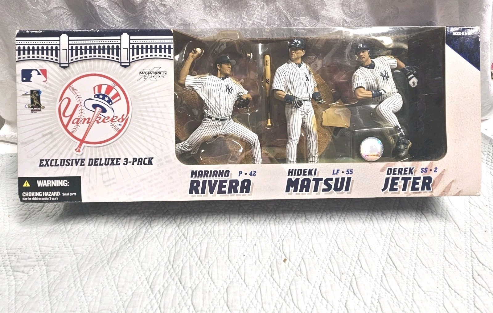 2005 McFARLANE MLB JETER, RIVERA & MATSUI DELUXE 3-PACK NEW YORK YANKEES