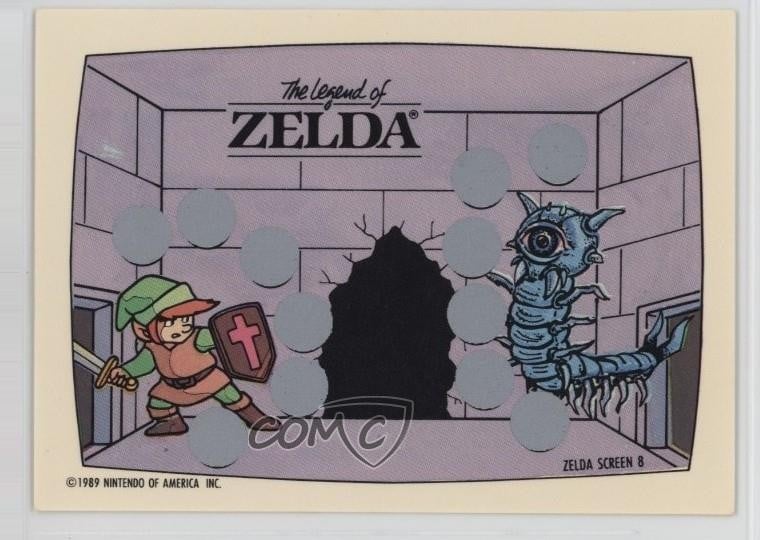 Gioco Topps Nintendo Scratch-Off 1989 La Leggenda di Zelda Schermo 8 #8 19pj