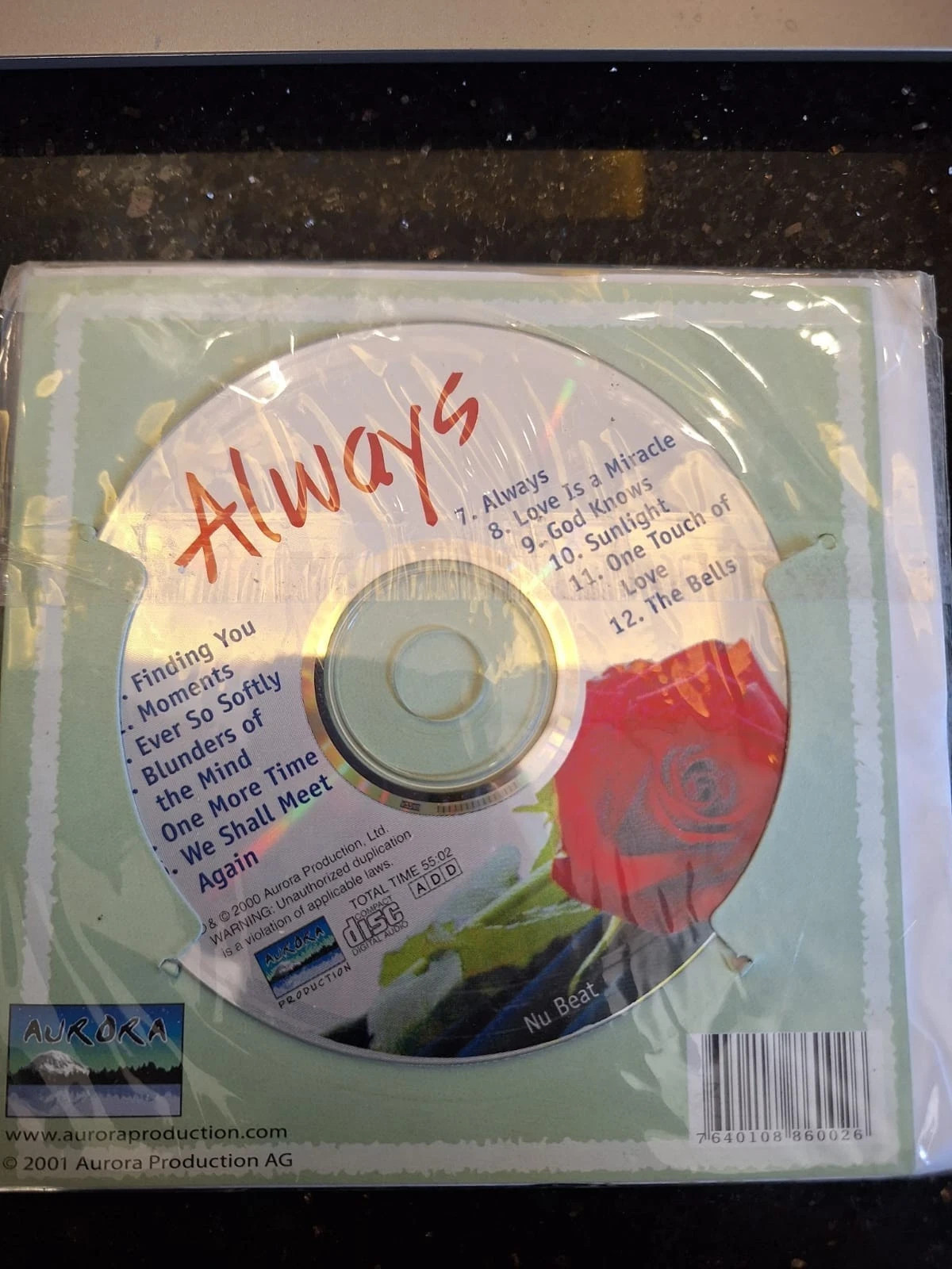 Always – Aurora Production AG 2001 Inspirational Music CD – Nu Beat – Sealed Vtg