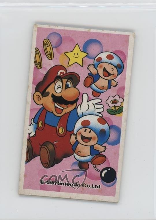 1985 Amada Nintendo Famicom Menko Mario Toad #31966 07yc