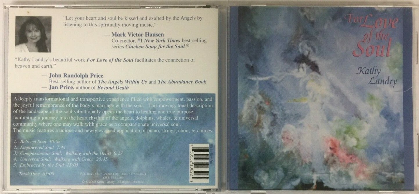 KATHY LANDRY For Love Of The Soul AUDIO CD Inspirational ANGELIC Strings Chimes