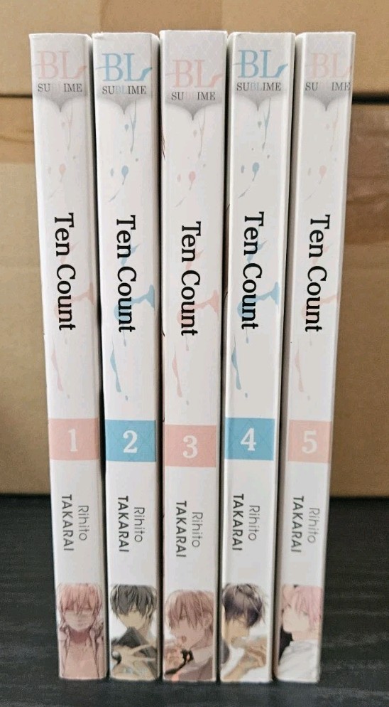 Manga Ten Count Bundle Vol 1-5 English Volumes BL Sublime