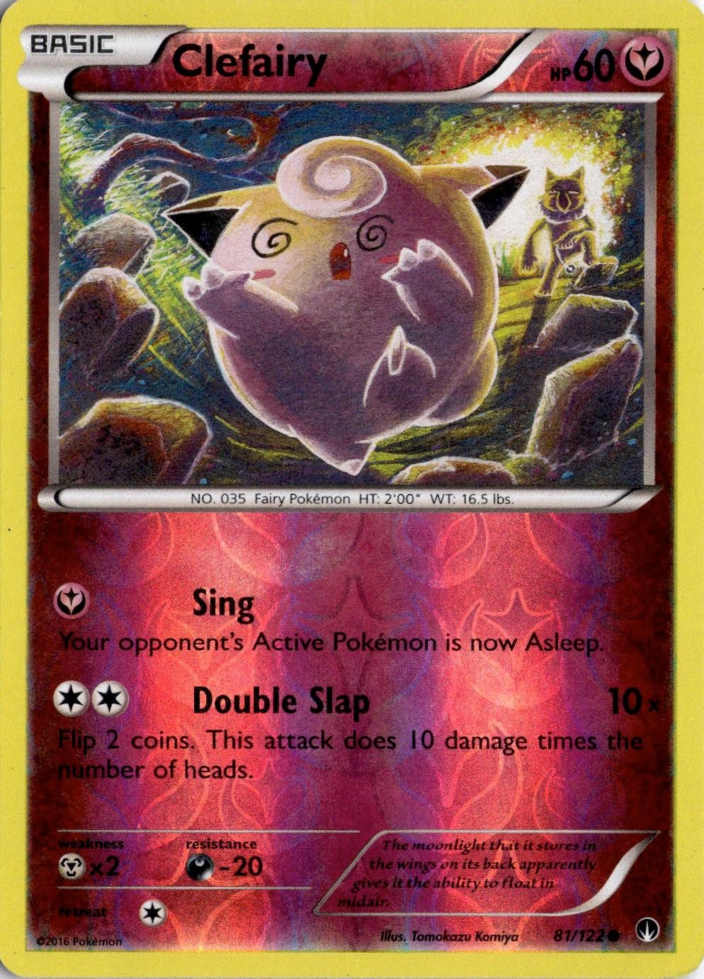 Clefairy 81/122 Pokemon punto di rottura comune giocato moderatamente