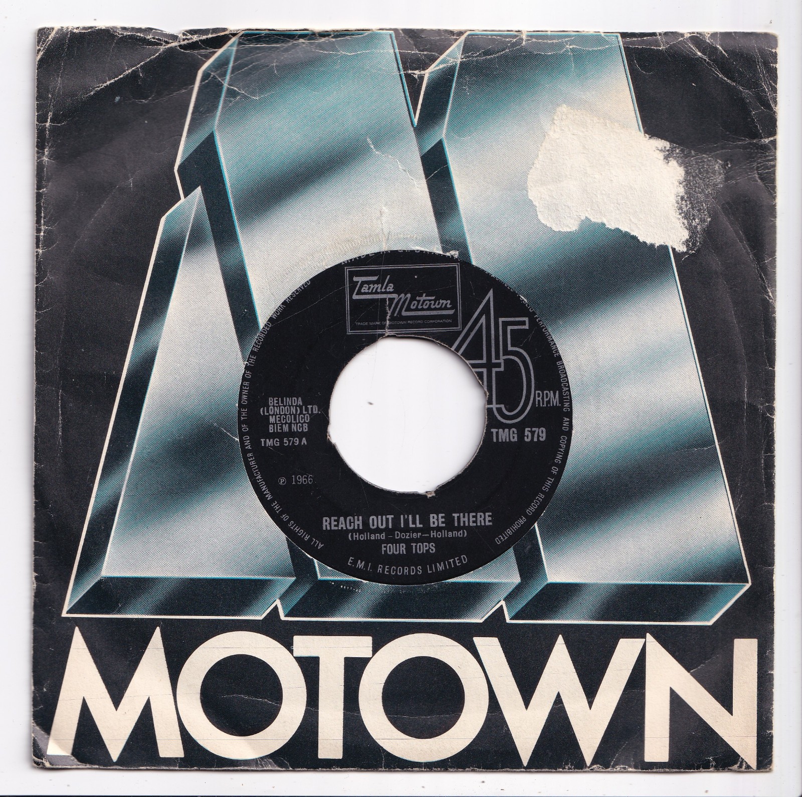 (AV510) Four Tops, Reach Out I'll Be There - 1966 - 7 inch vinyl