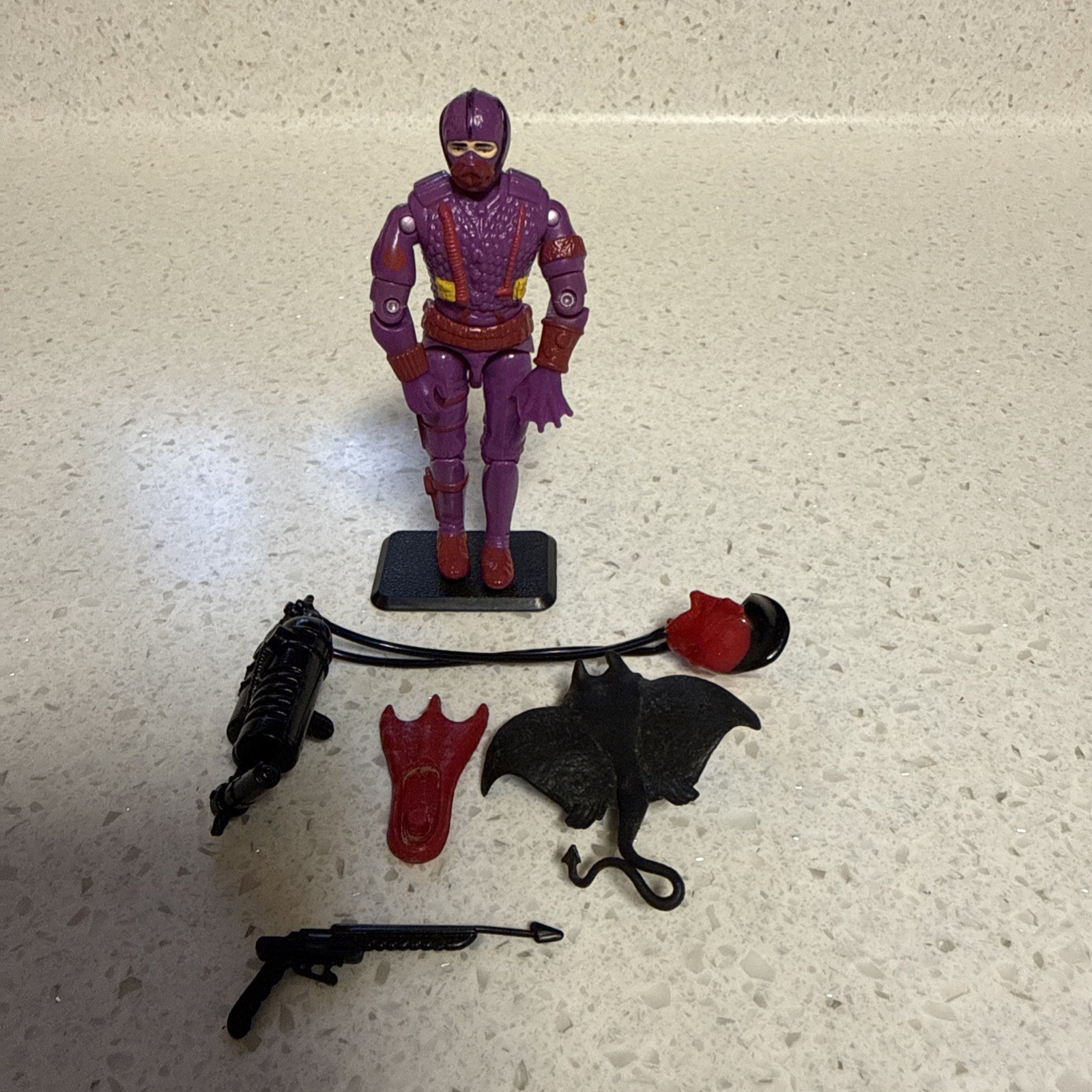 1988 GI Joe Cobra Hydro-Viper V1 ARAH Figure w/ Accessories Excellent Condition 