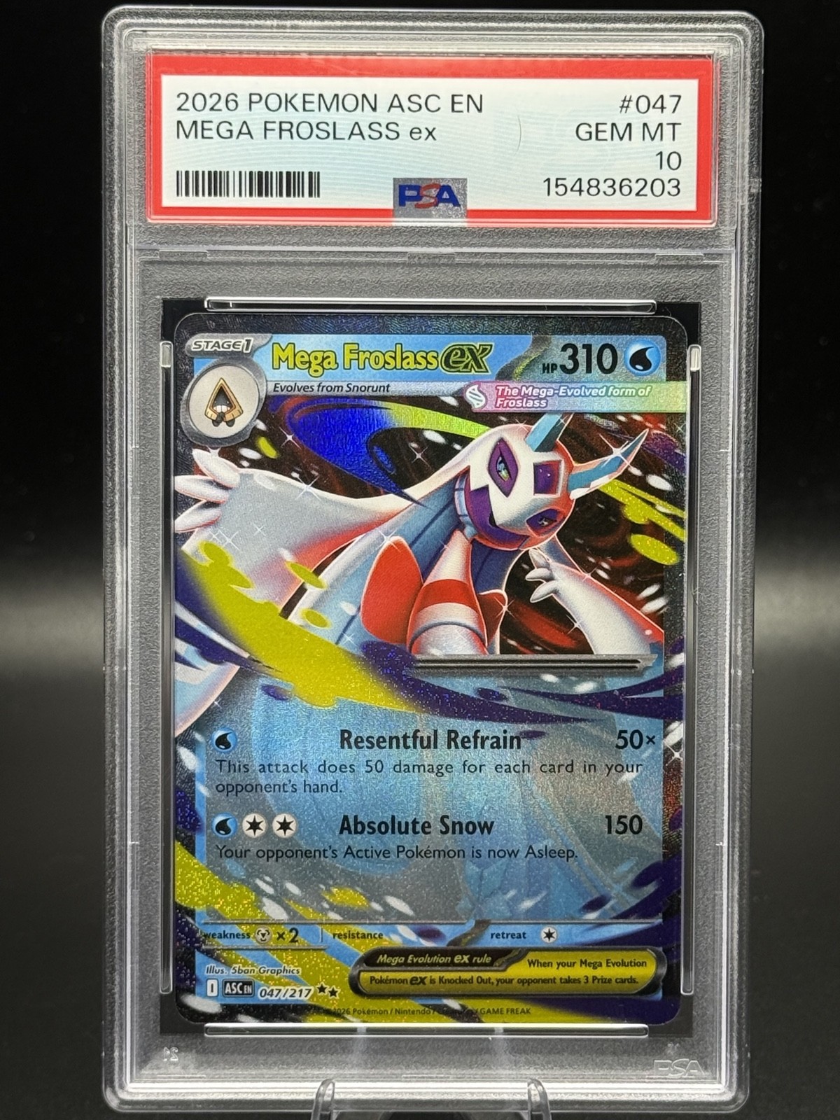 PSA 10 Mega Froslass ex 047/217 Me: Ascended Heroes Holo