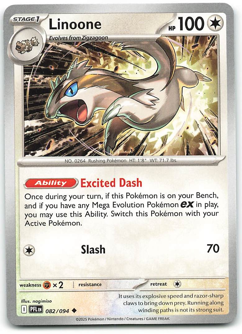 LINOONE 082/094 POKEMON FIAMME FANTASMALI NON COMUNE