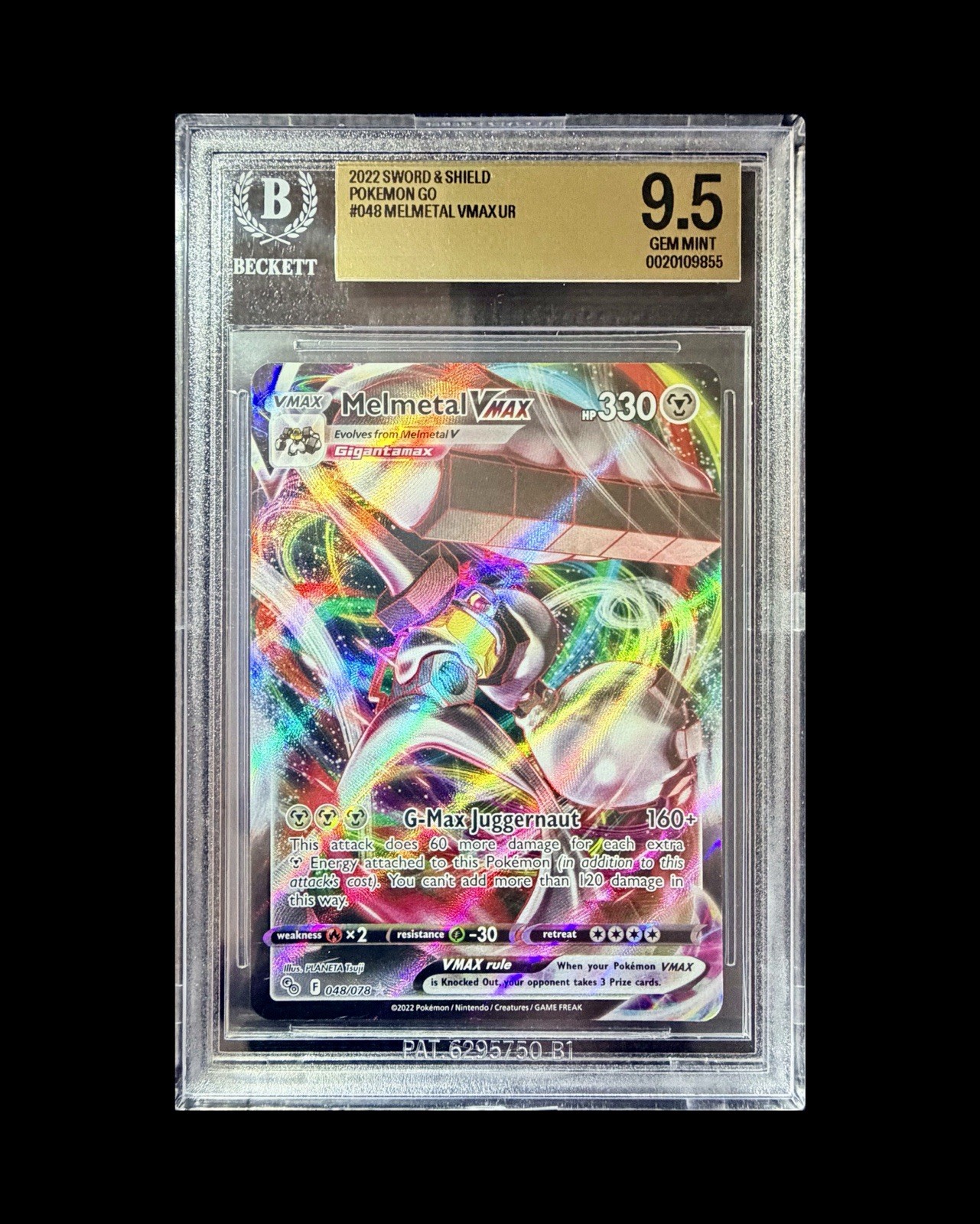 Pokemon PGO 048/078 - Pokémon GO Melmetal VMAX - BGS 9.5 - Low Pop