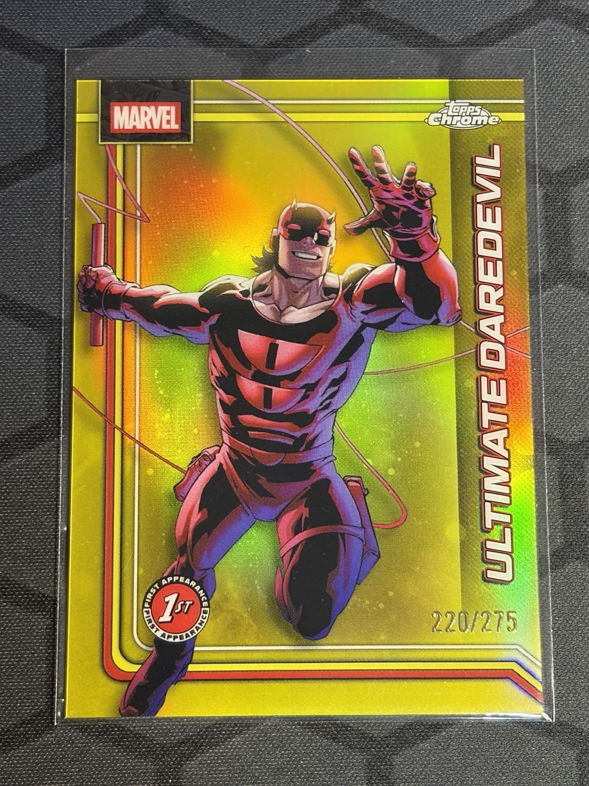 2026 Topps Chrome Marvel Yellow Refractor 220/275 Ultimate Daredevil #183