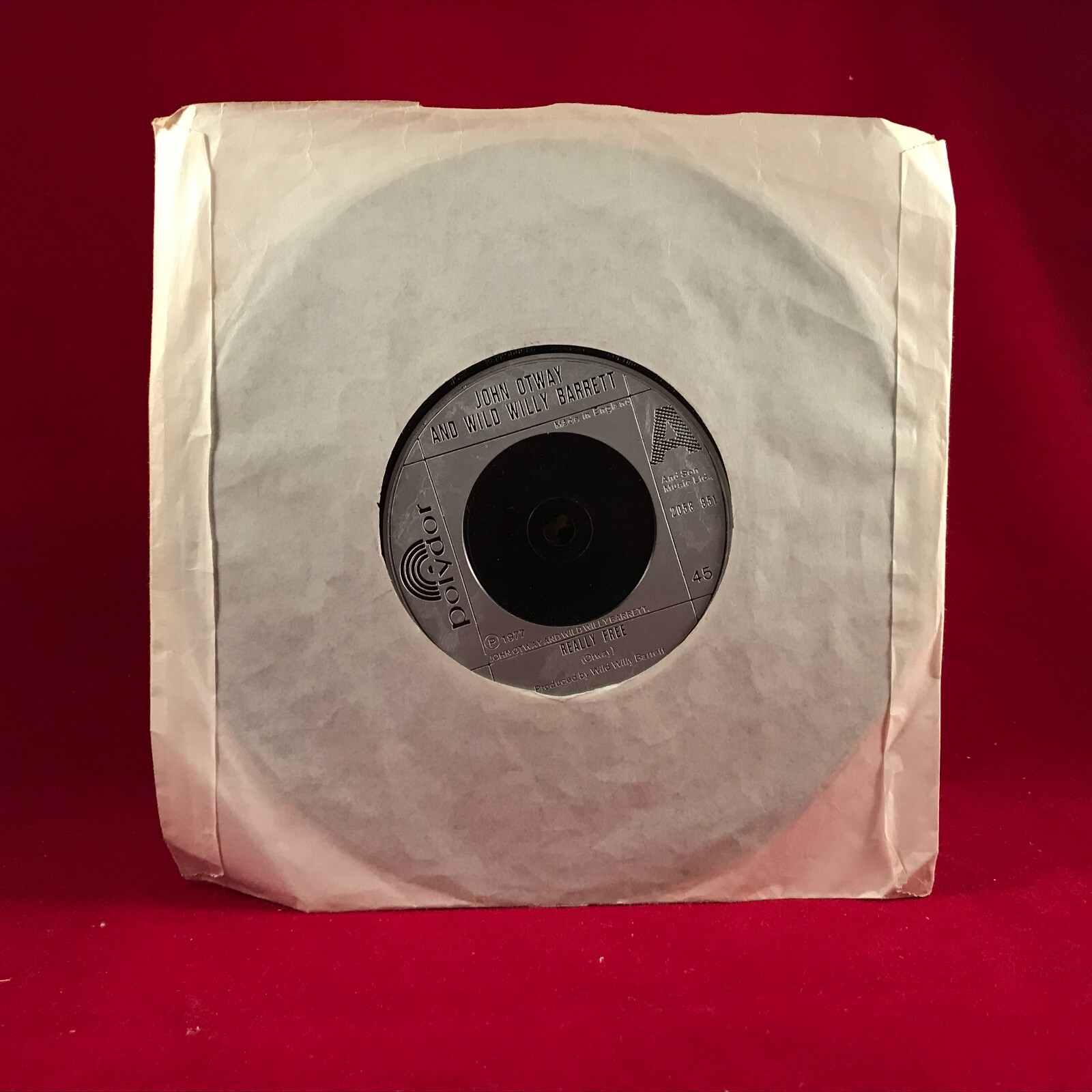 JOHN OTWAY & WILD WILLY BARRETT Really Free 1977 UK 7" Vinyl Single original 45