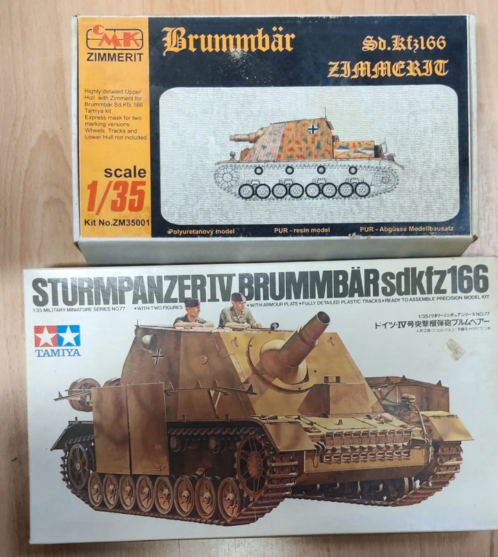Tamiya sturmpanzer IV brummbar sdkfz166 1/35
Cmk résine zemmerit pour sdkfz166
