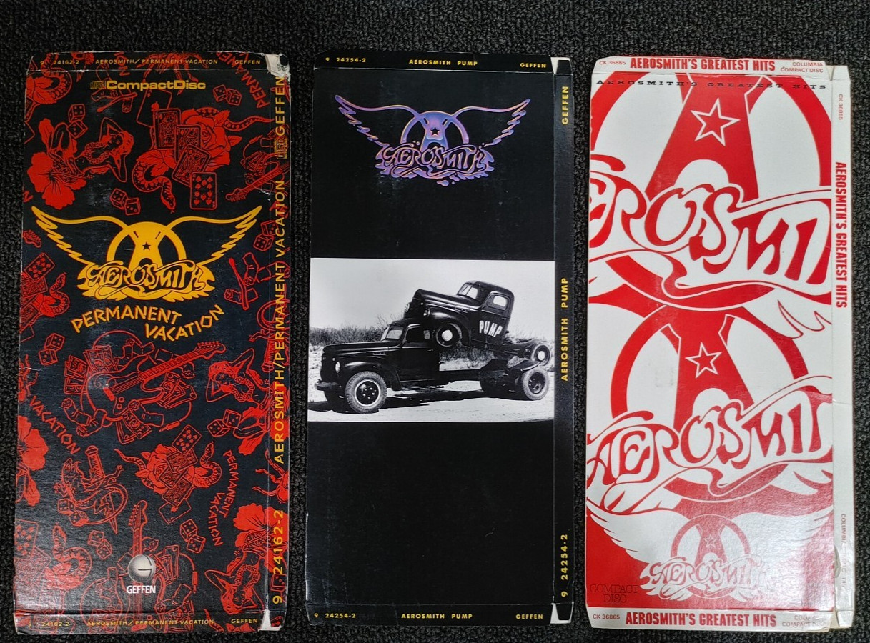 Aerosmith Pump Permanent Vacation Greatest Hits CD Long Box ONLY **NO CD**