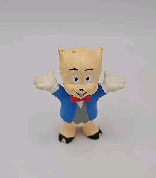Looney Tunes 1988 Porky Pig Applause PVC Figura Vintage 2 e 1/2 Pollici