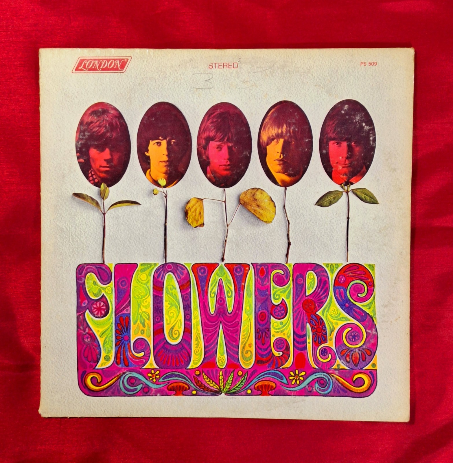 THE ROLLING STONES ~ FLOWERS 1967 LP Vinyl PS509 London Classic Rock PLAYS GREAT
