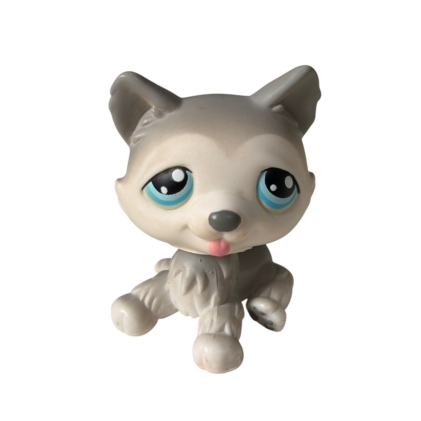 Hasbro Littlest Pet Shop Promo Husky Dog Grey Blue Eyes Magnet 2005 LPS Figure