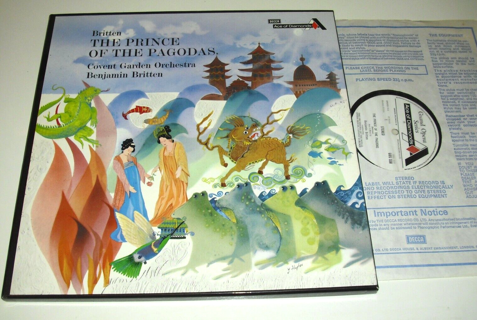 Decca GOS 558-9  *BRITTEN* The Prince of the Pagodas - 2 LP Box Set *TAS Listed*