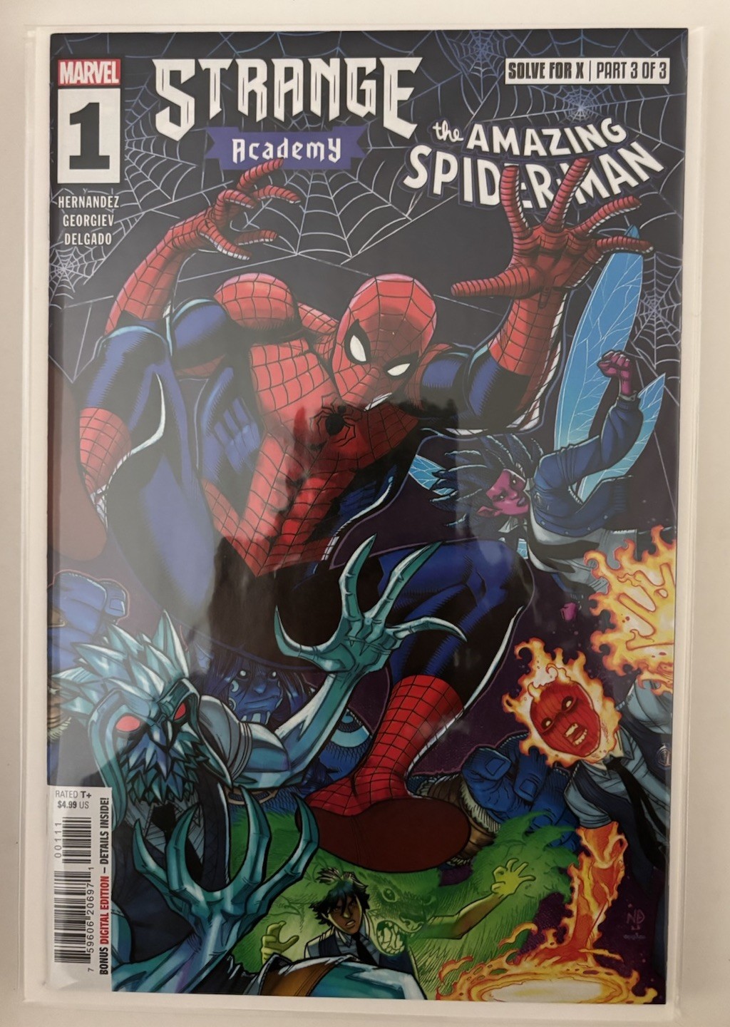 Strange Academy The Amazing Spider-Man 1. Nick Bradshaw Cover. Marvel 2023.