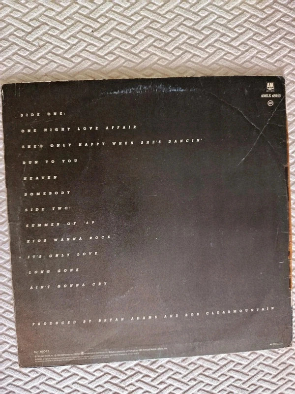 Vinil Bryan Adams- Reckless (Original 1984 )