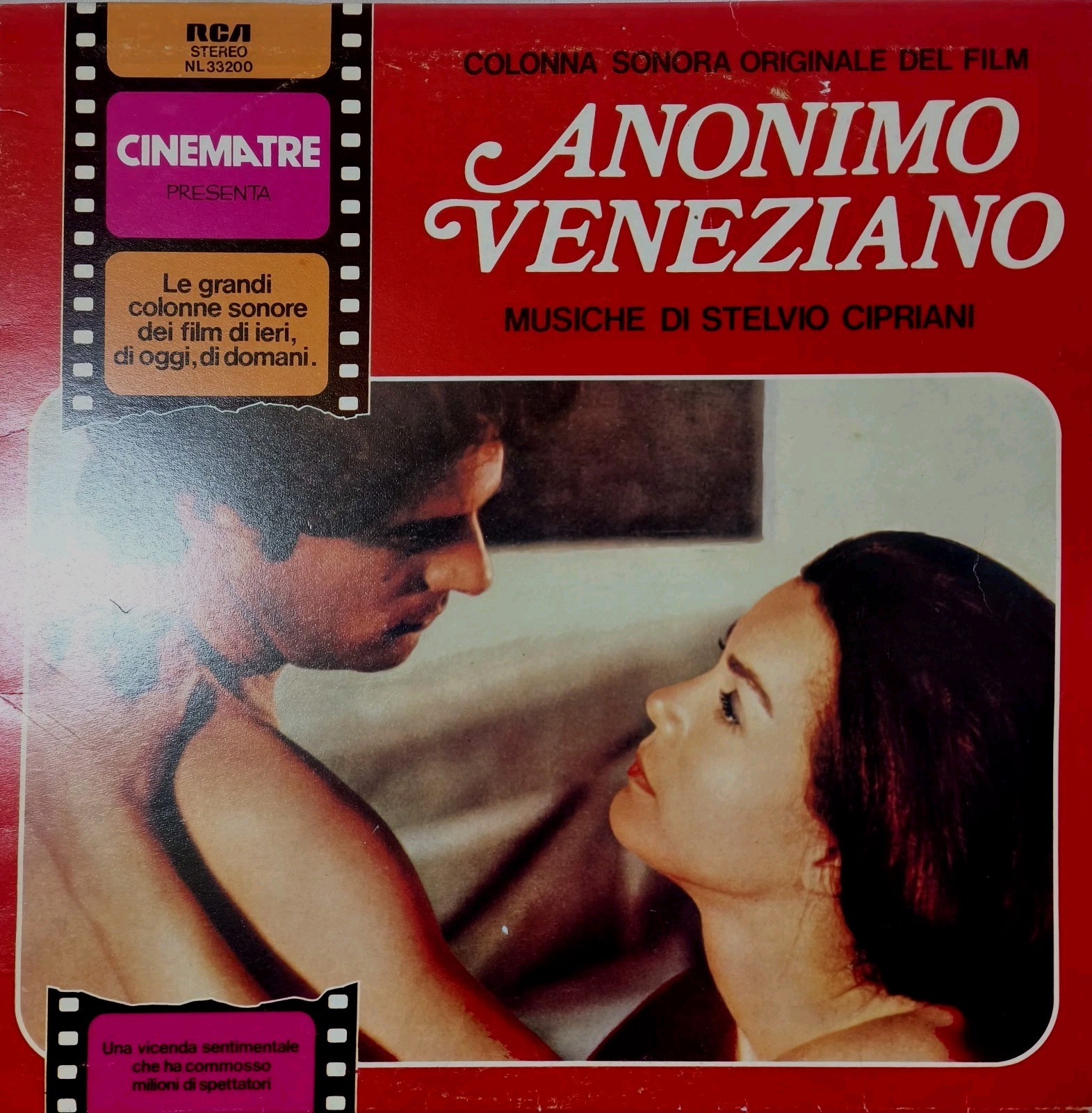 RCA Cinematre - Stelvio Cipriani Anonimo Veneziano LP 12" 33 giri Stereo