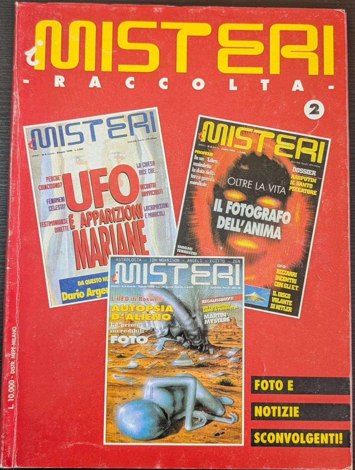 I Misteri Raccolta 2/1995 UFO Roswell Martin Mystère Nathan Never Galileo Legs W