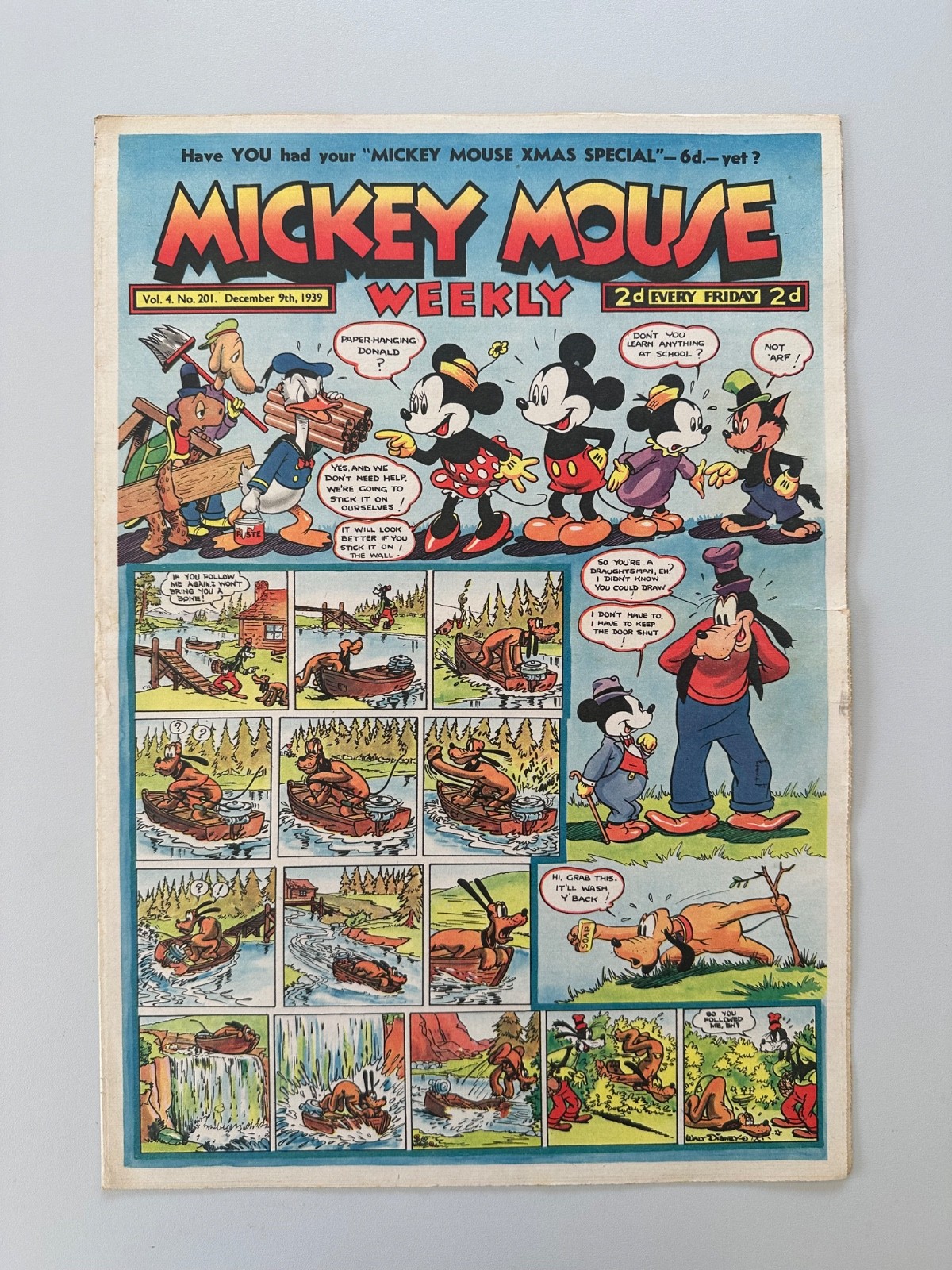 Mickey Mouse Weekly Comic #201 December 9th 1939 FN- RARE