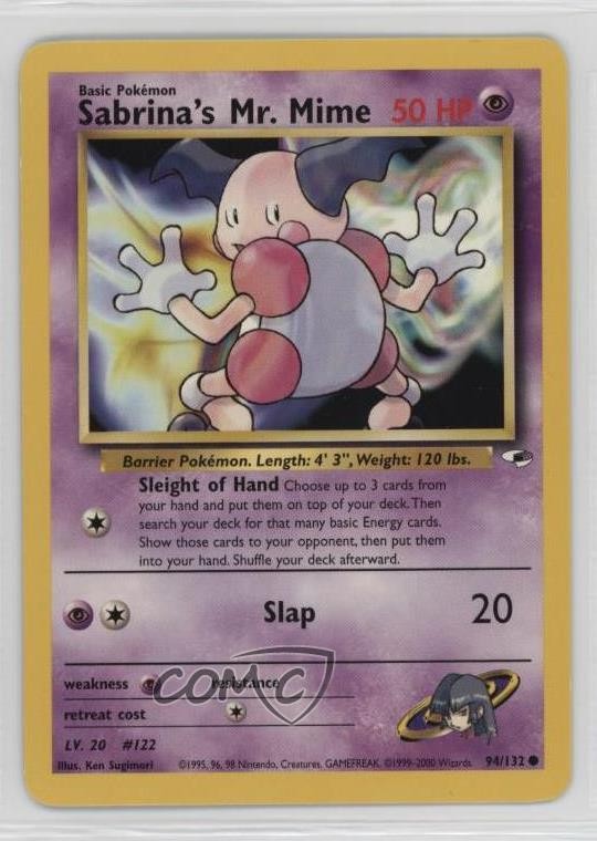 Sabrina's Mr Mime Pokemon Gym Heroes #94 2000