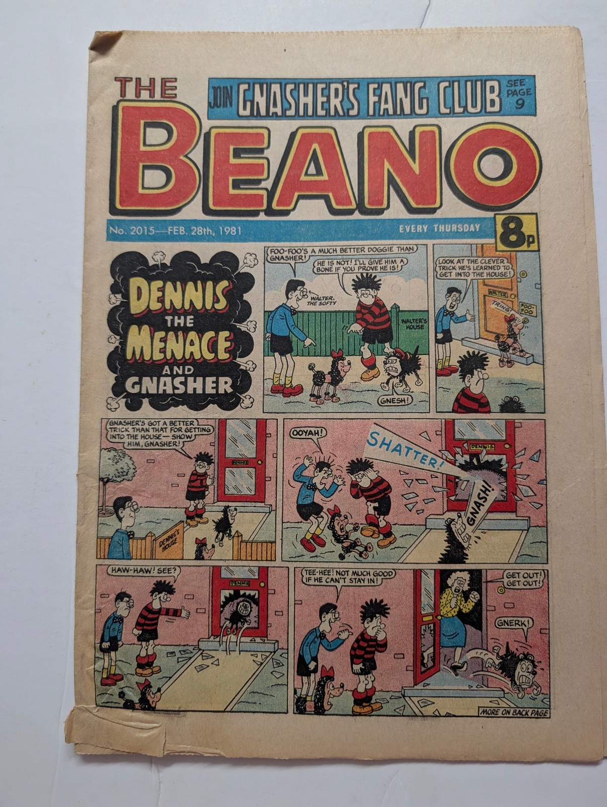 Beano Comic No 2015, February 28th 1981.