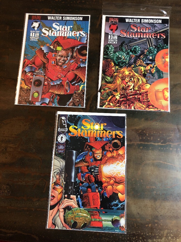 Star Slammers (1994) Malibu fumetti VF/NM Walter Simonson set 1-4 con speciale