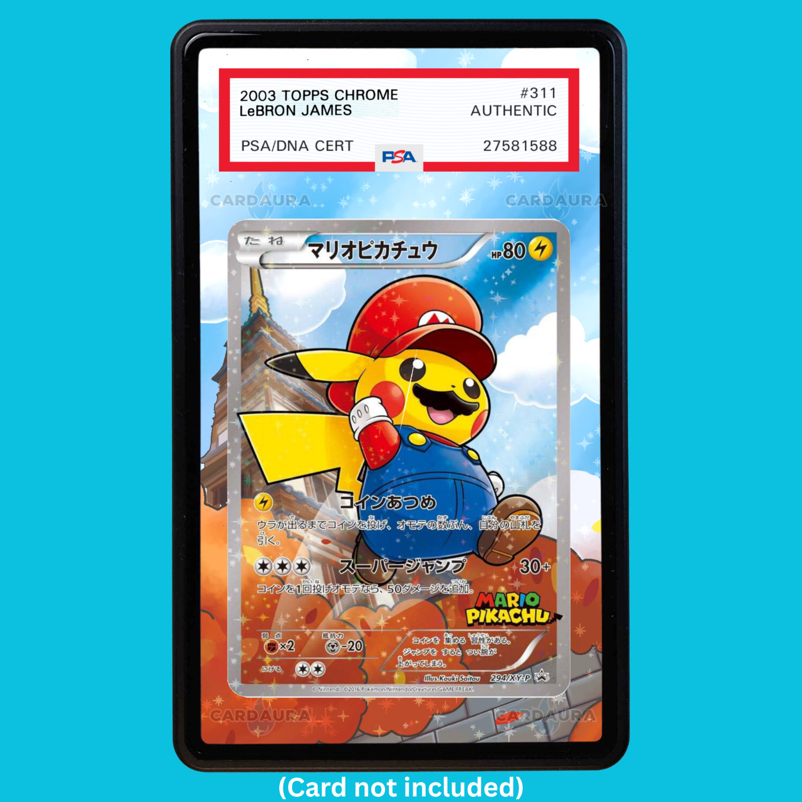 Pikachu Mario 294/XY-P Promo Graded Display Case