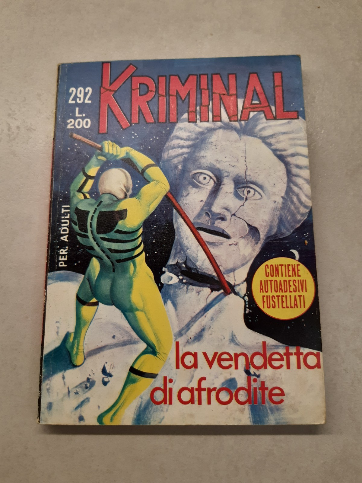 Kriminal 292 originale corno  1971 con adesivi più che ottimo no busta vedi foto