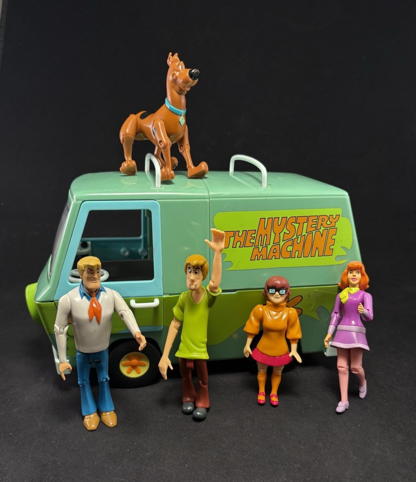 5 Figurine Scooby-Doo 2001 Vintage Mystery Machine Van Shaggy Fred Daphne Thelma 4,5"