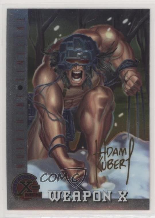 1995 Fleer Ultra Marvel X-Men All-Chromium Gold Foil Signature Weapon X #82 0ha